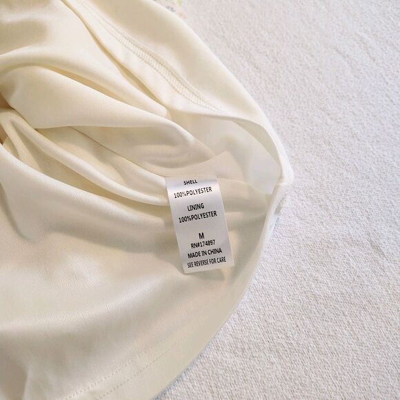 Iridescent Sequin Puff Sleeve Square Neck Party Dress Fairycore Cottagecore M - Picture 9 of 9